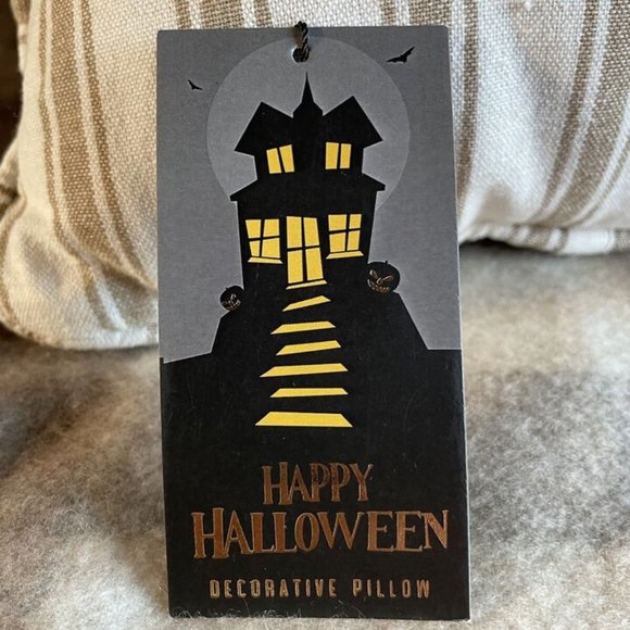 Coterie Studio Set of 2 "Welcome Foolish Mortal" Beaded Halloween Throw Pillow - Picture 4 of 10